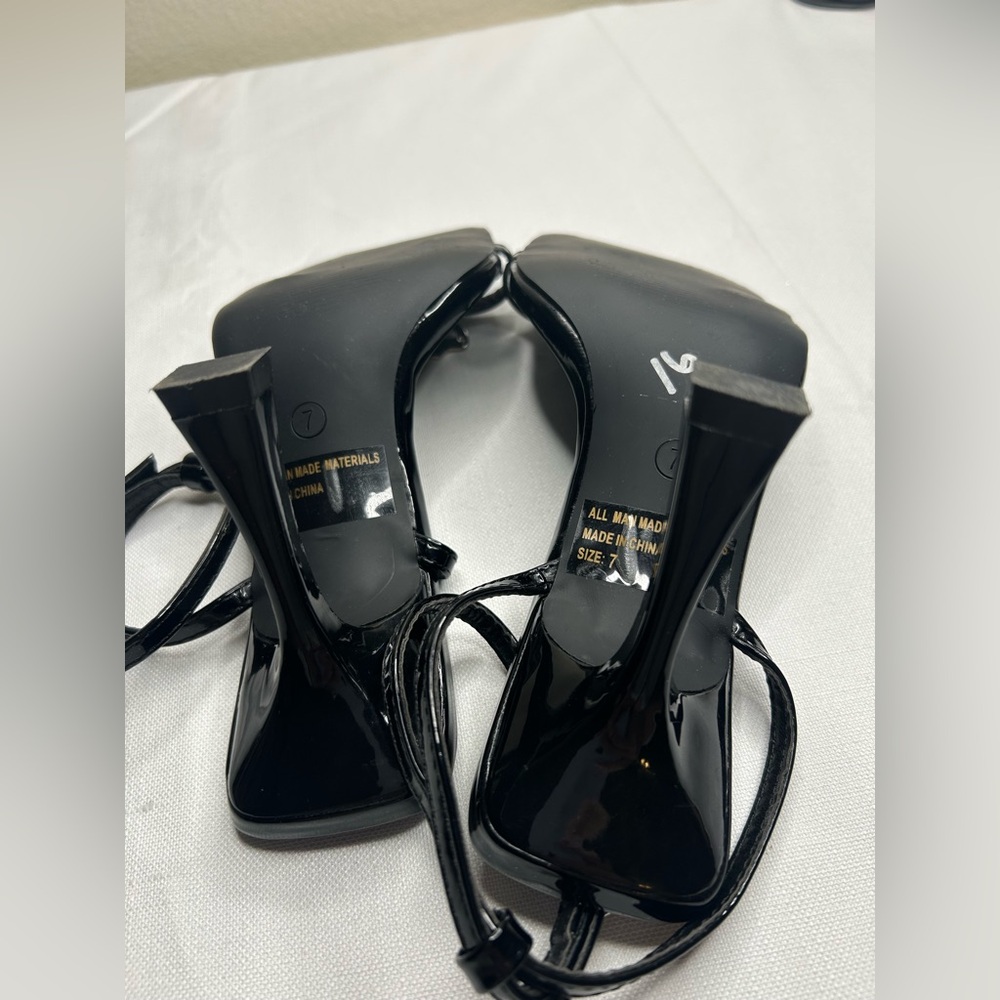 Wild diva lounge Elegant Black Butterfly heels.
#heels ankle tie heels - Picture 8 of 8